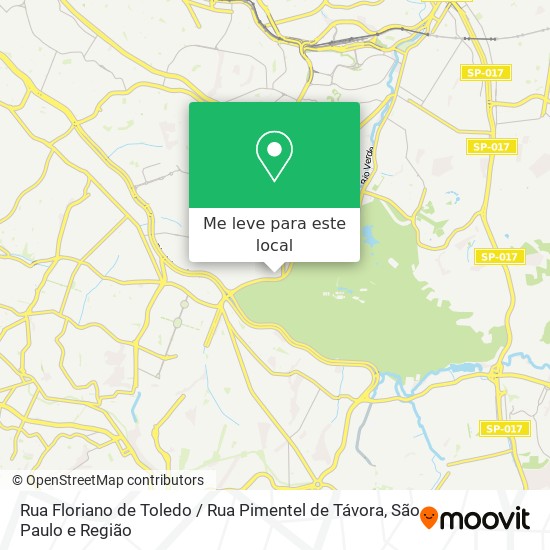 Rua Floriano de Toledo / Rua Pimentel de Távora mapa