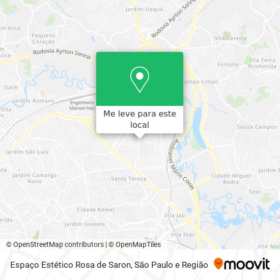 Espaço Estético Rosa de Saron mapa