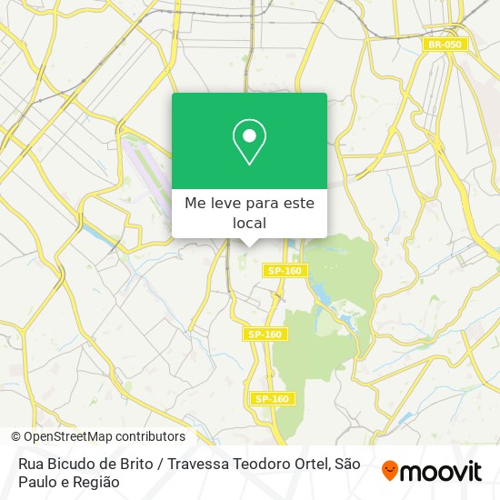 Rua Bicudo de Brito / Travessa Teodoro Ortel mapa