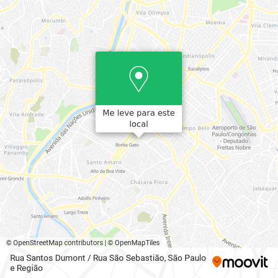 Rua Santos Dumont / Rua São Sebastião mapa