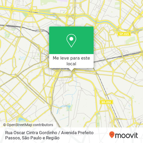Rua Oscar Cintra Gordinho / Avenida Prefeito Passos mapa