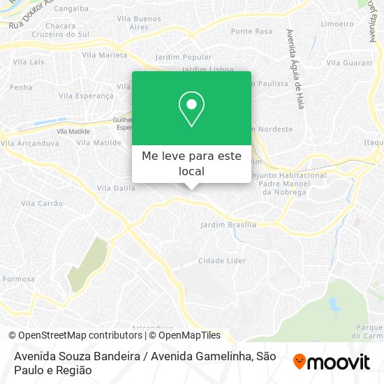 Avenida Souza Bandeira / Avenida Gamelinha mapa