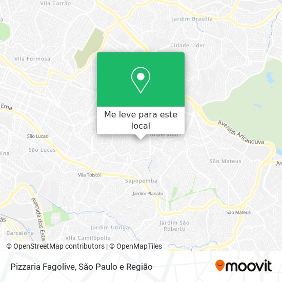 Pizzaria Fagolive mapa