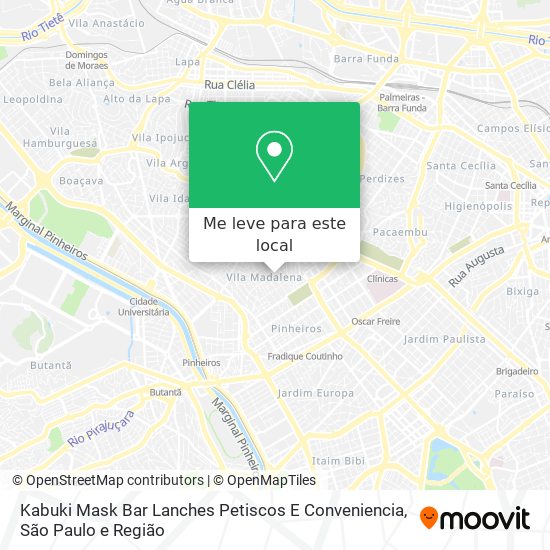 Kabuki Mask Bar Lanches Petiscos E Conveniencia mapa