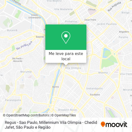 Regus - Sao Paulo, Millennium Vila Olimpia - Chedid Jafet mapa