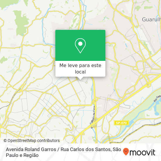 Avenida Roland Garros / Rua Carlos dos Santos mapa