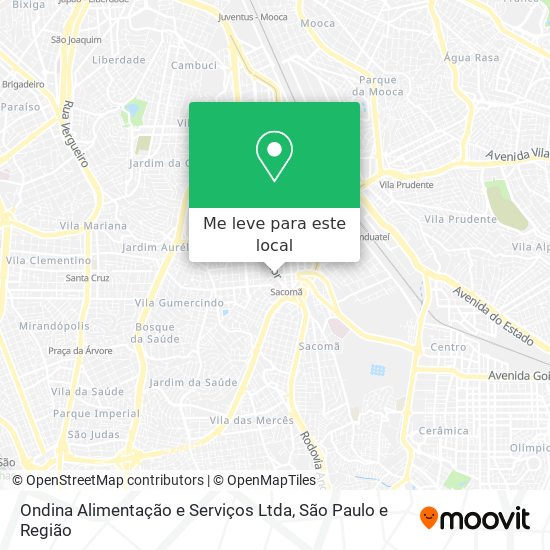 Ondina Alimentação e Serviços Ltda mapa