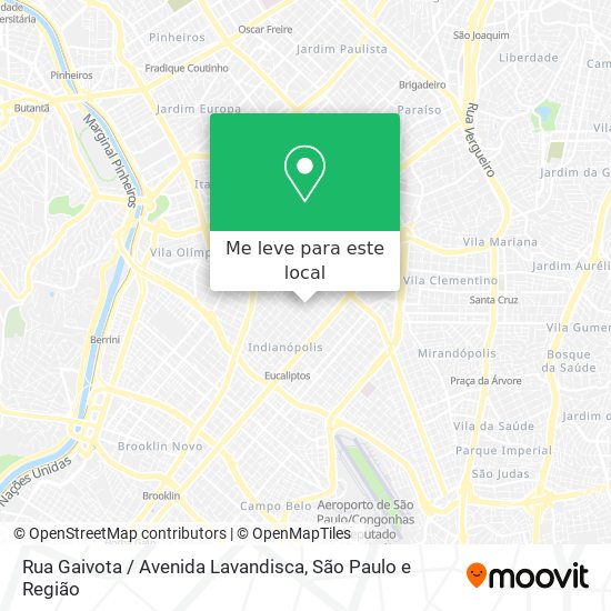 Rua Gaivota / Avenida Lavandisca mapa