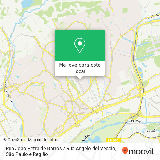 Rua João Petra de Barros / Rua Angelo del Veccio mapa