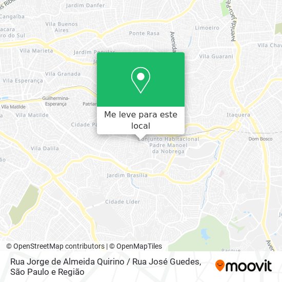 Rua Jorge de Almeida Quirino / Rua José Guedes mapa