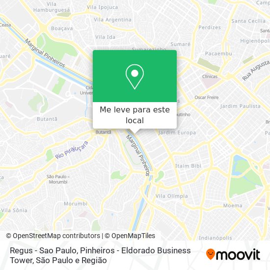 Regus - Sao Paulo, Pinheiros - Eldorado Business Tower mapa