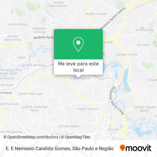 E. E Nemesio Candido Gomes mapa