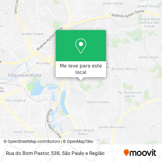 Rua do Bom Pastor, 538 mapa