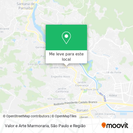 Valor e Arte Marmoraria mapa