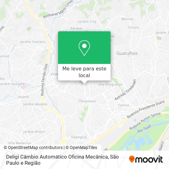 Deligi Câmbio Automático Oficina Mecânica mapa