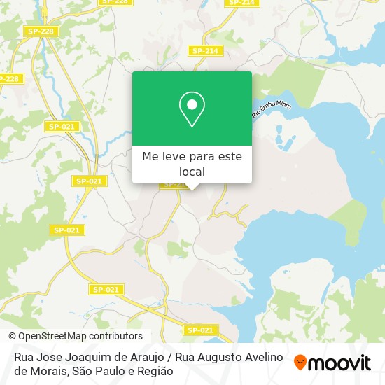 Rua Jose Joaquim de Araujo / Rua Augusto Avelino de Morais mapa