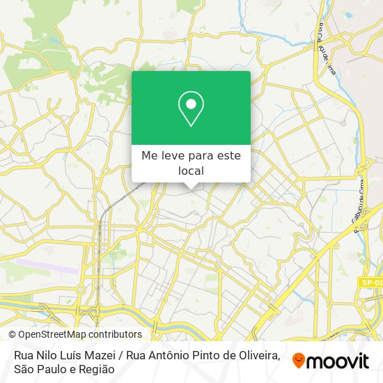 Rua Nilo Luís Mazei / Rua Antônio Pinto de Oliveira mapa