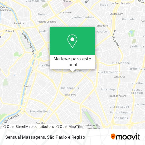 Sensual Massagens mapa