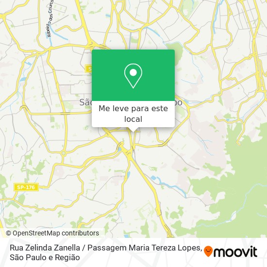 Rua Zelinda Zanella / Passagem Maria Tereza Lopes mapa