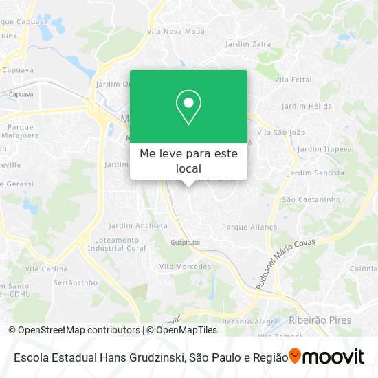 Escola Estadual Hans Grudzinski mapa
