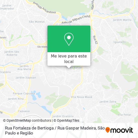 Rua Fortaleza de Bertioga / Rua Gaspar Madeira mapa