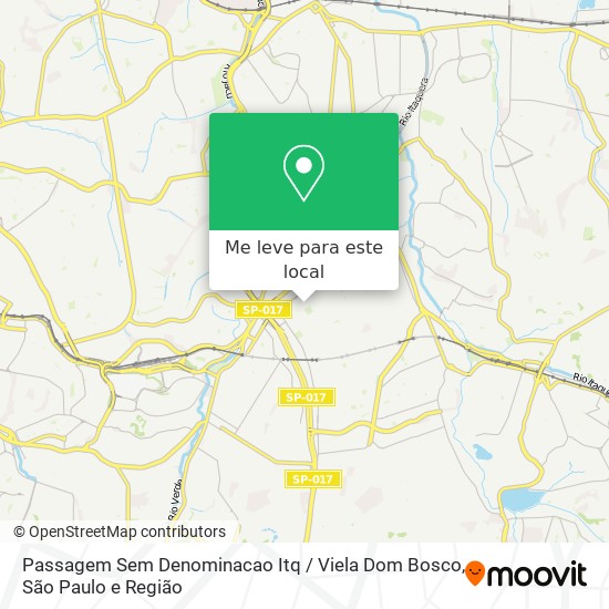 Passagem Sem Denominacao Itq / Viela Dom Bosco mapa