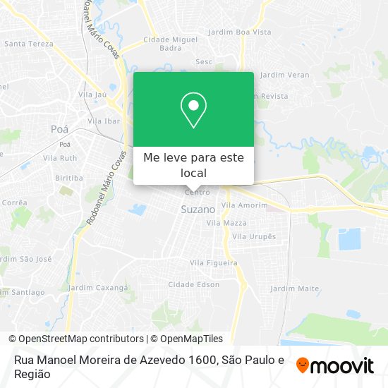 Rua Manoel Moreira de Azevedo 1600 mapa