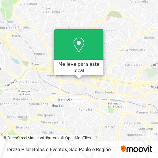 Tereza Pilar Bolos e Eventos mapa