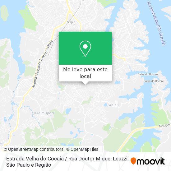 Estrada Velha do Cocaia / Rua Doutor Miguel Leuzzi mapa