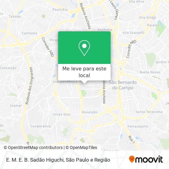E. M. E. B. Sadão Higuchi mapa