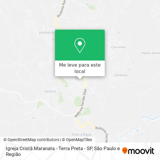Igreja Cristã Maranata - Terra Preta - SP mapa