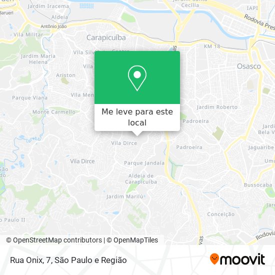 Rua Onix, 7 mapa