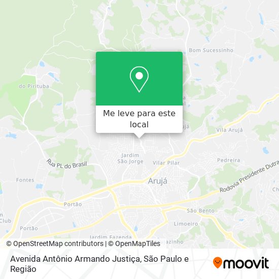 Avenida Antônio Armando Justiça mapa