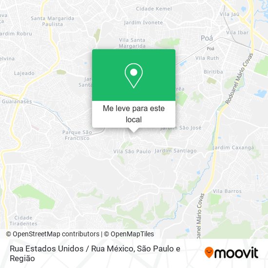 Rua Estados Unidos / Rua México mapa