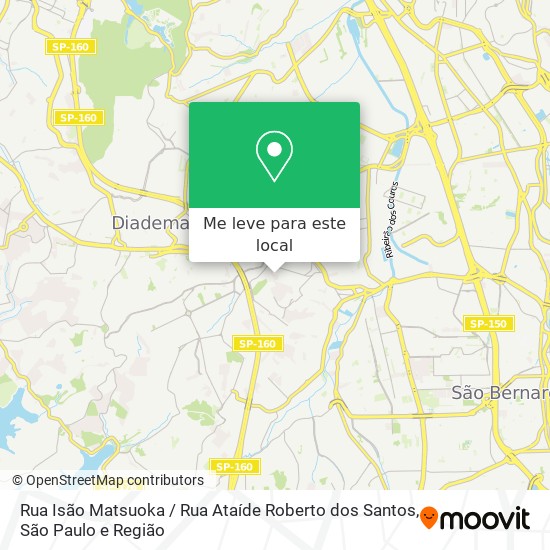 Rua Isão Matsuoka / Rua Ataíde Roberto dos Santos mapa