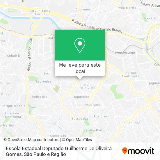 Escola Estadual Deputado Guilherme De Oliveira Gomes mapa