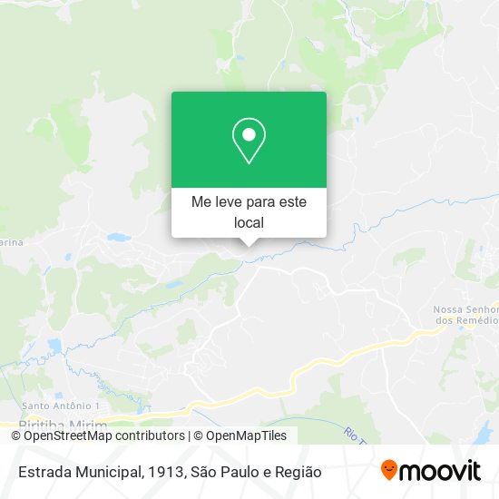 Estrada Municipal, 1913 mapa