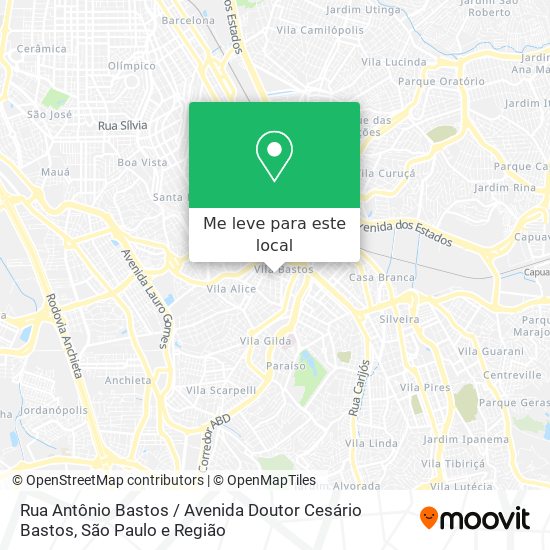 Rua Antônio Bastos / Avenida Doutor Cesário Bastos mapa