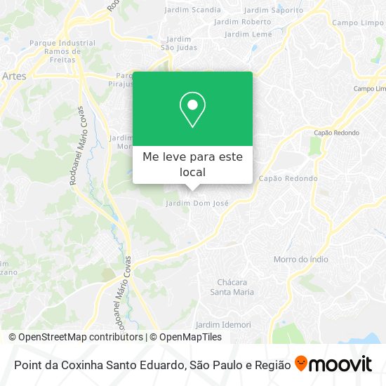Point da Coxinha Santo Eduardo mapa