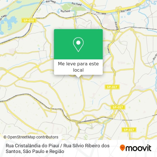 Rua Cristalândia do Piauí / Rua Sílvio Ribeiro dos Santos mapa
