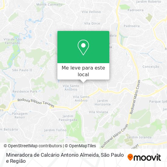 Mineradora de Calcário Antonio Almeida mapa