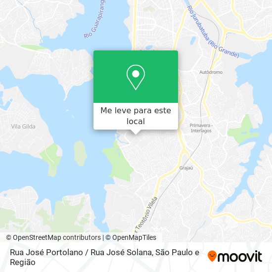 Rua José Portolano / Rua José Solana mapa