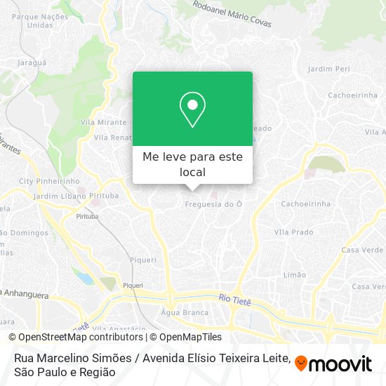 Rua Marcelino Simões / Avenida Elísio Teixeira Leite mapa