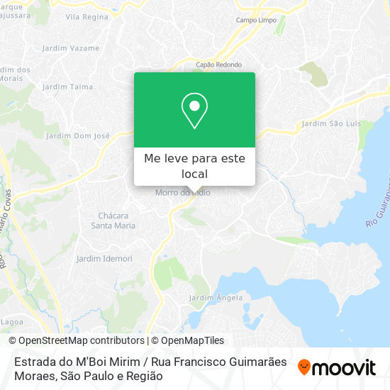 Estrada do M'Boi Mirim / Rua Francisco Guimarães Moraes mapa