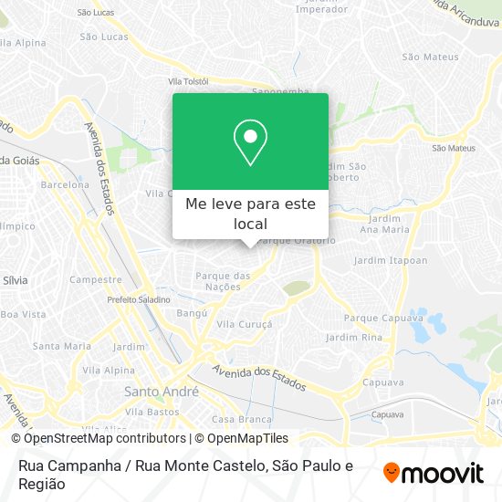Rua Campanha / Rua Monte Castelo mapa