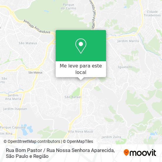 Rua Bom Pastor / Rua Nossa Senhora Aparecida mapa