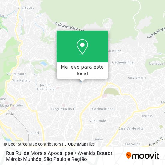 Rua Rui de Morais Apocalipse / Avenida Doutor Márcio Munhós mapa