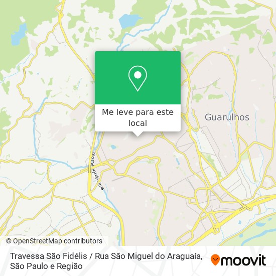 Travessa São Fidélis / Rua São Miguel do Araguaía mapa