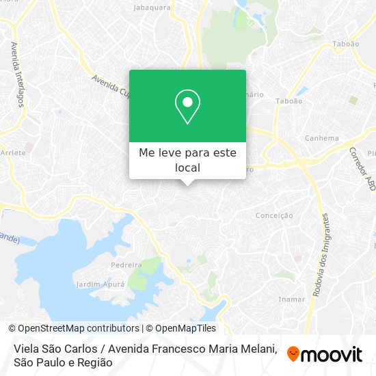 Viela São Carlos / Avenida Francesco Maria Melani mapa