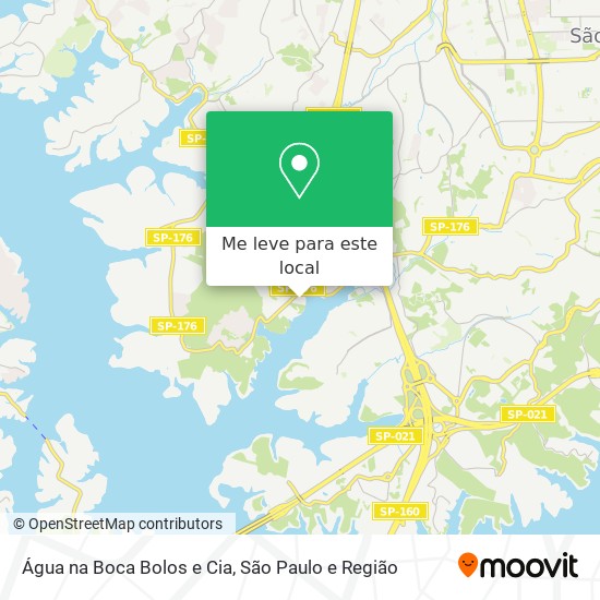 Água na Boca Bolos e Cia mapa